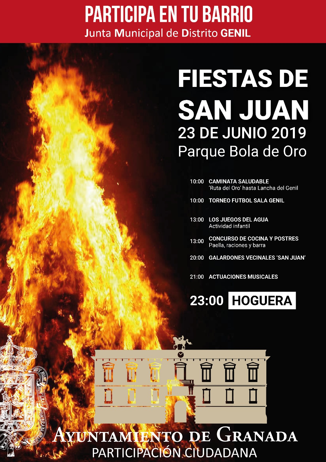 ©Ayto.Granada: FIESTAS DE SAN JUAN. 23 JUNIO PARQUE BOLA DE ORO